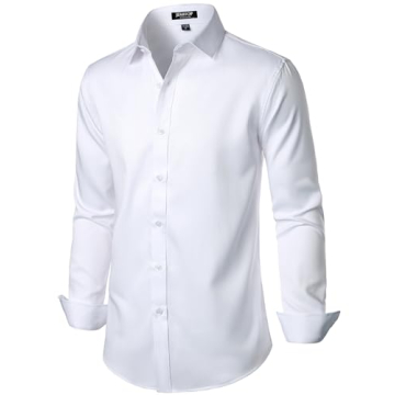 Men's Wrinkle Free Slim Fit Dress Shirt - JEMITOP