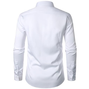 Men's Wrinkle Free Slim Fit Dress Shirt - JEMITOP