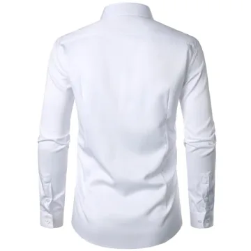 Men's Wrinkle Free Slim Fit Dress Shirt - JEMITOP