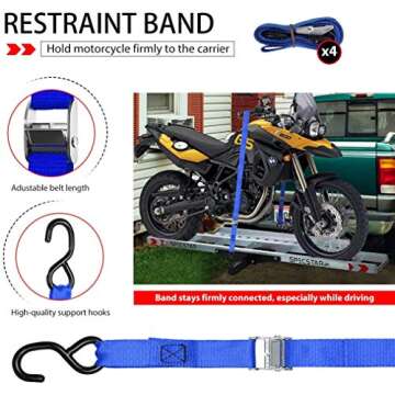 SPECSTAR Heavy Duty Motorcycle Carrier with Loading Ramp