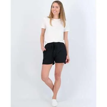 Real Essentials Women's Lounge Wear Short High Waisted Casual Sweat Shorts Pajama Summer Pockets Drawstring Workout Gym Active Athletic Yoga Running Fitness Ladies Sleep, Set 4, M, Pack of 3