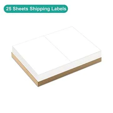 MFLABEL Half Sheet Shipping Labels - Self Adhesive 50 Count