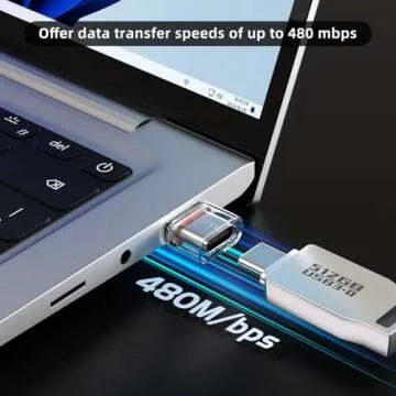 USB to USB C Adapter 5-Pack – Fast Charging & Data Transfer