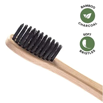 Greenzla Bamboo Toothbrushes 12 Pack Eco-Friendly Dental Care