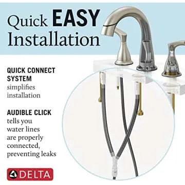 Delta Faucet Broadmoor Pull Down Bathroom Faucet Black, Bathroom Pull Out Faucet, Widespread Bathroom Faucet 3 Hole with Magnet Dock, Bathroom Sink Faucet, Matte Black 35765LF-BLPD