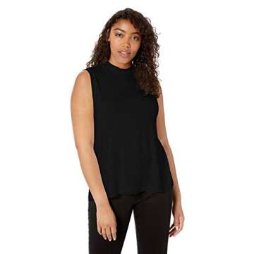 Daily Ritual Women's Jersey Relaxed-Fit Mock Neck Shirt