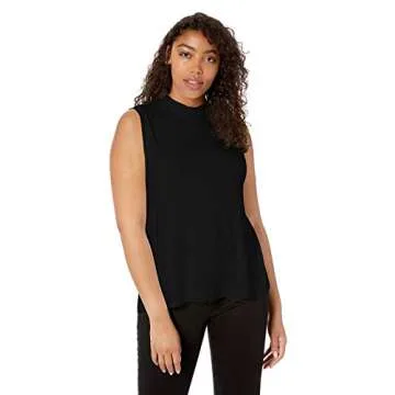 Daily Ritual Women's Jersey Relaxed-Fit Mock Neck Shirt