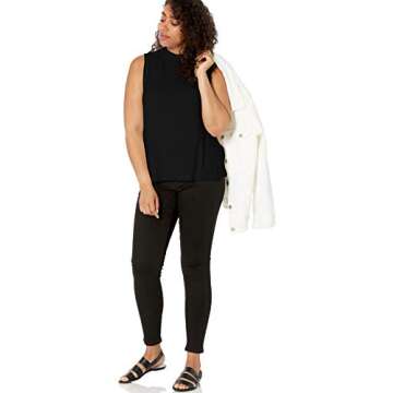 Daily Ritual Women's Jersey Relaxed-Fit Mock Neck Shirt