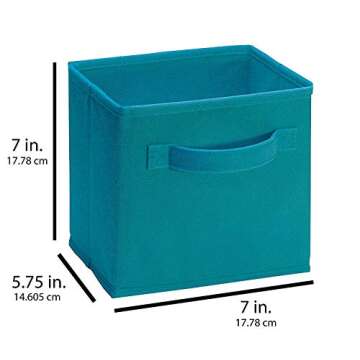 Closetmaid 1538 Cubeicals Mini Fabric Drawers, Ocean Blue, 2 Pack
