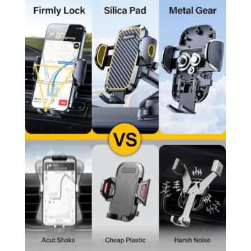 Rorhxia 3-in-1 Phone Holder: Ultimate Car Mount Solution