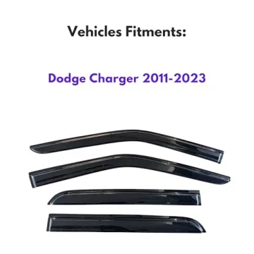 KPY Window Visor for Dodge Charger 2011-2023 - Easy Installation & Durable Protection