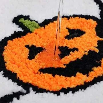 TRUEDAYS Halloween Bathroom Rug Cute Ghost Bath Mat Non Slip