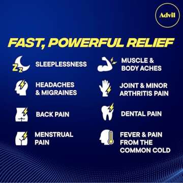 Advil PM Pain Reliever/Nighttime Sleep Aid Coated Caplet, 200mg Ibuprofen, 38mg Diphenhydramine, Oth...
