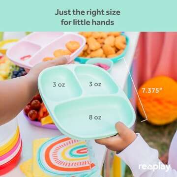 Sustainable Divided Plates for Kids - Re-Play Set of 3