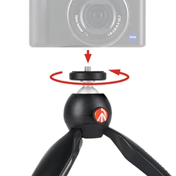 Lightweight Manfrotto PIXI Mini Tripod for Cameras & Video