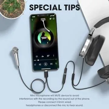 Mini Microphone for iPhone iPad Small ASMR Tiny Microphone for Voice Video Recording Singing, Vlogging, Podcasting YouTube (1 PCS Silver)