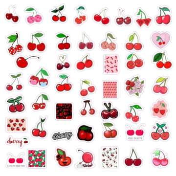 Cherry Stickers - Waterproof Vinyl for Party Favors