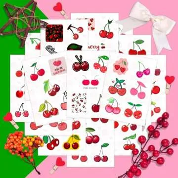 Cherry Stickers - Waterproof Vinyl for Party Favors