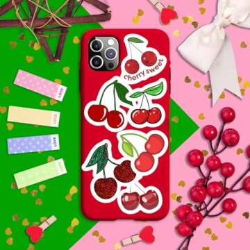 Cherry Stickers - Waterproof Vinyl for Party Favors