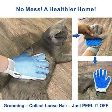 Gentle Pet Hair Remover Glove for Cats and Dogs