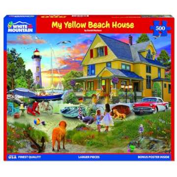 White Mountain My Yellow Beach House Jigsaw Puzzle 500 Pieces