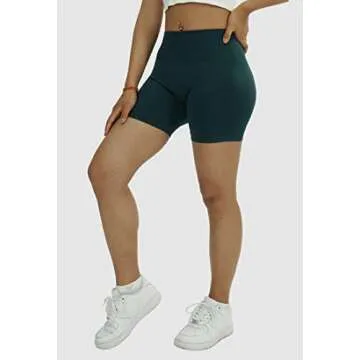 ROOOKU Uplift Gym Shorts for Women Seamless Scrunch Butt Lifting Workout Booty High Waisted Compression Yoga Shorts (Midnight,S)