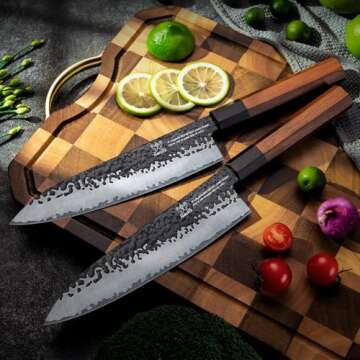 FAMCÜTE 8 Inch Japanese Chef Knife - Ultra Sharp & Durable