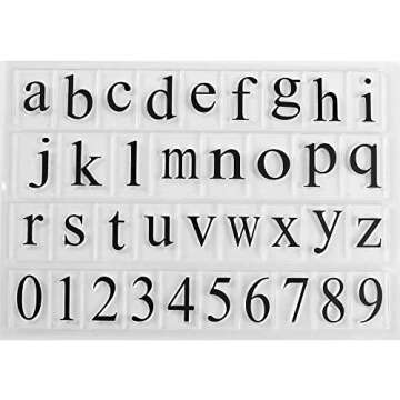 BeeSpring Number and Letter Clear Stamps for Paper Craft and DIY Scrapbooking.