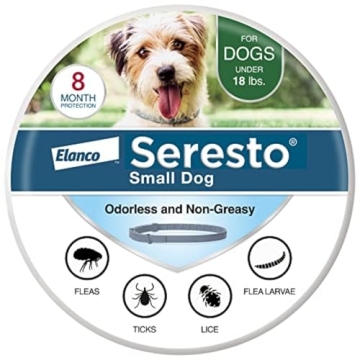 Seresto Small Dog Vet-Recommended Flea & Tick Treatment & Prevention Collar for Dogs Under 18 lbs. |...