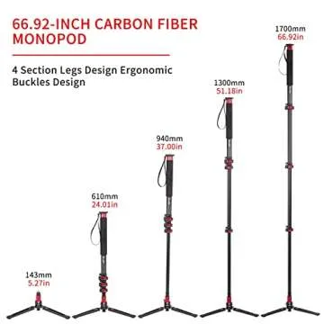 Avella A324D Aluminum Monopod for DSLR Cameras 67 Inch