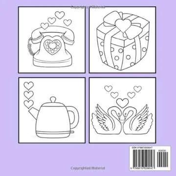 Sweet and Cute Hearts: Coloring Book with Bold and Easy Large Print Simple Designs for Adults and Ki...