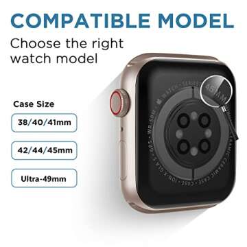 DABAOZA 5 Packs Compatible for Clear Apple Watch Band 41mm 40mm 38mm, Jelly Crystal Women Men TPU St...