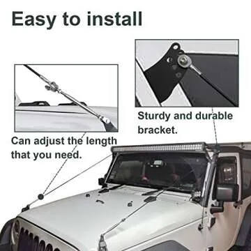 KOLEMO Limb Riser Kit Compatible with for 1997-2021 Jeep Wrangler JK/TJ/JL 2008 2009 2010 2012 2013 2014 2015 2016 2017 2018 2019 2020 Limb Risers Through The Jungle Protector Obstacle Eliminate Rope