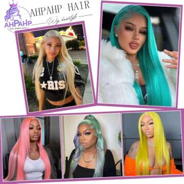 AHPAHP 613 13x6 Lace Front Wig Human Hair Straight Blonde Lace Front Wigs Human Hair 613 HD Lace Frontal Wig Blonde Wig Human Hair 200% Density 28inch