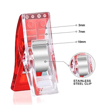 IPOW 100 PCS 2 Sizes Plastic Clips for Crafts and Sewing