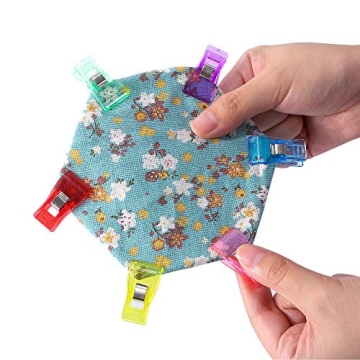 IPOW 100 PCS 2 Sizes Plastic Clips for Crafts and Sewing