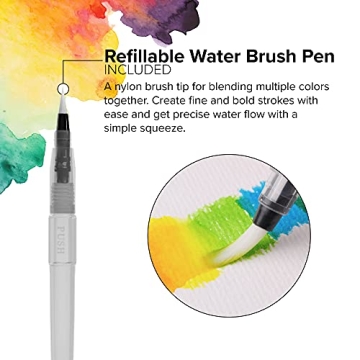 GenCrafts Watercolor Brush Pens Set of 20 Vibrant Colors