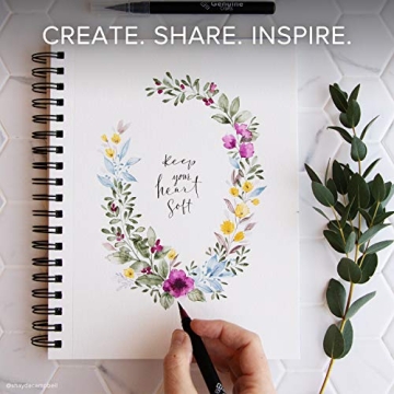 GenCrafts Watercolor Brush Pens Set of 20 Vibrant Colors