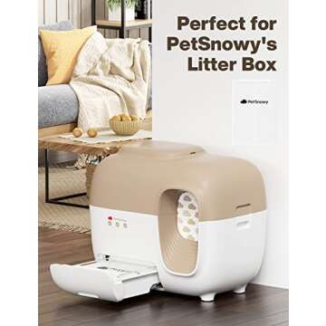 PetSnowy SNOW+ Cat Litter Box Liners, Self-Sealing Waste Drawer Bags for Automatic Cat Litter Box, 1...