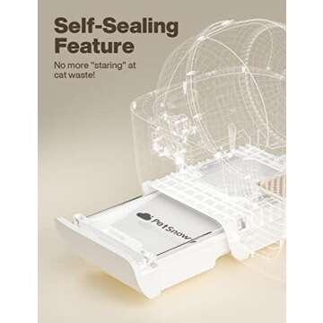 PetSnowy SNOW+ Cat Litter Box Liners, Self-Sealing Waste Drawer Bags for Automatic Cat Litter Box, 120 Pcs