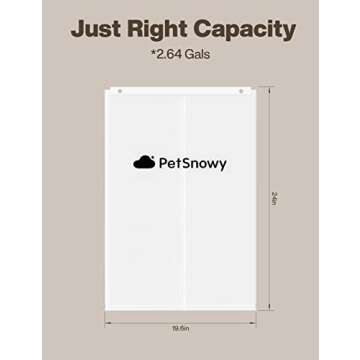 PetSnowy SNOW+ Cat Litter Box Liners, Self-Sealing Waste Drawer Bags for Automatic Cat Litter Box, 120 Pcs