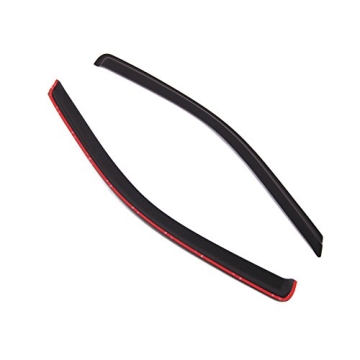 Tuningpros WD2-789 Dark Smoke Window Visor Set - 2009-2015 Dodge Ram 1500 2500 3500 Regular Cab