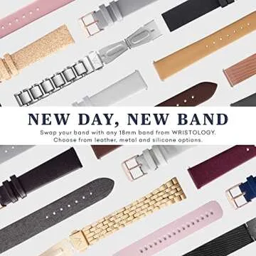 Wristology Olivia - 5 Options - Womens Watch Crystal Rose Gold Boyfriend Ladies Stainless Steel Metal Mesh Strap Band