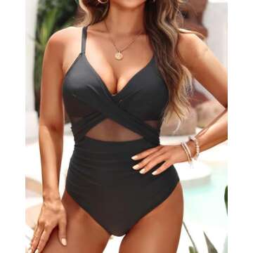 Tempt Me Black One-Piece Bathing Suit for Women