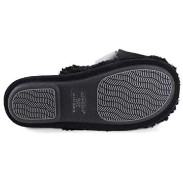 ULTRAIDEAS Women's Fuzzy Slippers with Bow and Memory Foam, Ladies Cute Slip-on House Slippers for Indoor Use