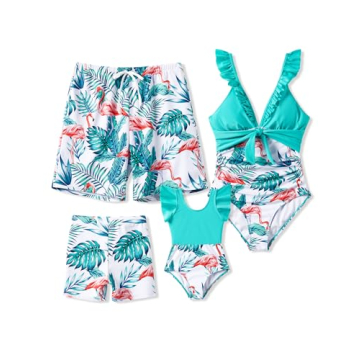 PATPAT Matching Bathing Suits for Couples Men and Women Matching Swimsuits Dad and Son Matching Swim...