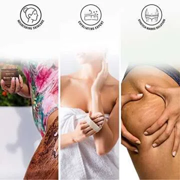 MAJESTIC PURE Brown Sugar Body Scrub for Cellulite and Exfoliation - Natural Body Scrub - Reduces The Appearances of Cellulite, Stretch Marks, Acne, and Varicose Veins, 10 Ounces