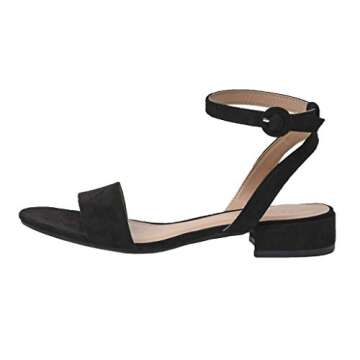 CUSHIONAIRE Nila One Band Ankle Strap Block Heels for Women | Comfortable Low Heeled Dress Shoes for...
