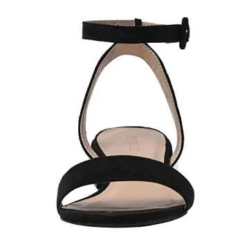 CUSHIONAIRE Nila One Band Ankle Strap Block Heels for Women | Comfortable Low Heeled Dress Shoes for Women, Pumps or Wedding Shoes | BLACK 6