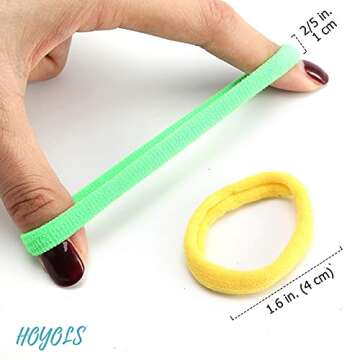 HOYOLS Seamless Hair Band Multi Color Ponytail Holder